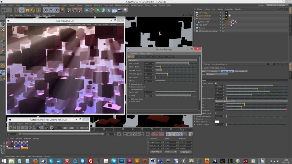 Octane dans la brume: un exemple de kernel