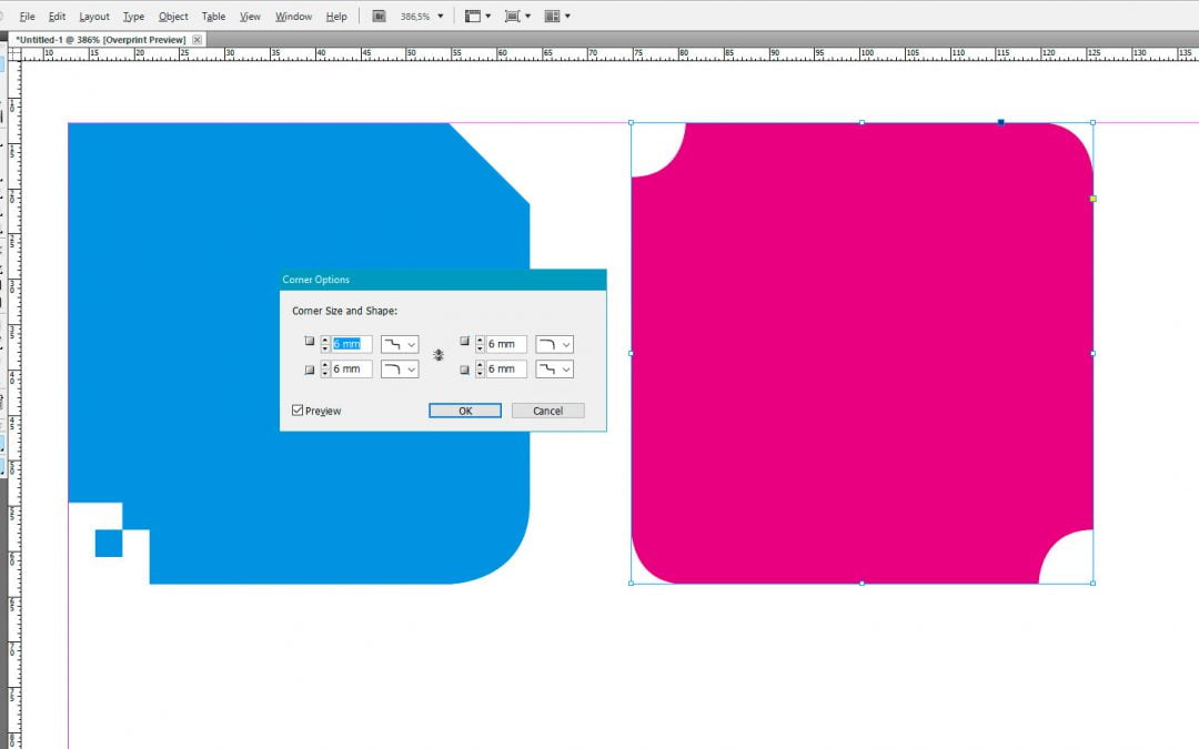 Coins arrondis irréguliers