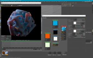 le même matériau avec du cyan comme couleur