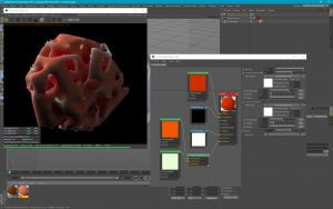 le même matériau avec du rouge comme couleur