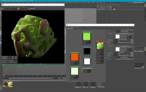 le même matériau avec du vert comme couleur