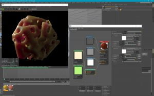 Du vert dans le Scattering donne du vert en surface et du magenta en profondeur. Ici la Phase est à zéro.